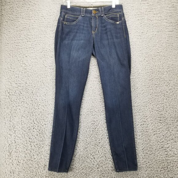 Democracy Jeans Womens 8 Ab Solution Stretch Skinny Slimming Panel Mid Rise *Rea - Picture 1 of 12